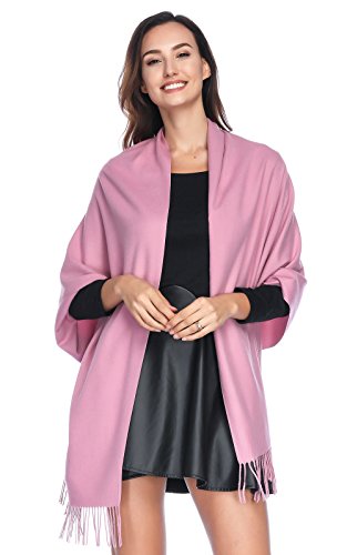 Pashmina Shawl Wraps Scarves Evening Dresses Wedding Bridesmaid for Women - color: Rubber