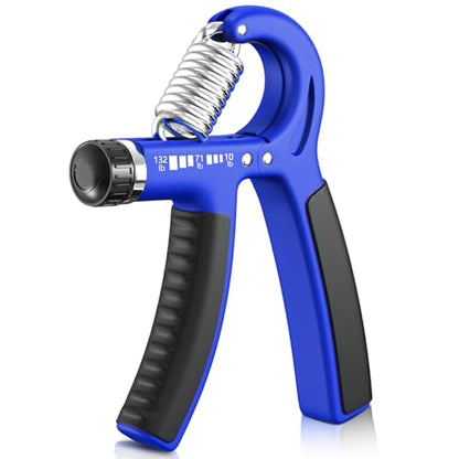 FitBeast Grip Strengthener 팔뚝 강화제, 근력 훈련 및 재활을 위한 조절 가능한 핸드 그립 강화제, 4.5-59.9kg(10-132파운드) 저항, 운동 선수 및 물리 치료에 이상적 (1개) - color: 다크 블루