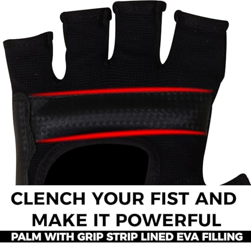 SAWANS MMA Gloves Karate Mitts Punch Bag Boxing Gloves Martial Arts Combat Taekwondo Kickboxing Mitts Fighting Grappling Training for Womens Mens Adults - size: Large
