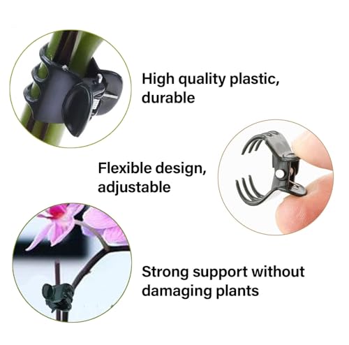 50 Pcs Plant Clips, Orchid Clips Plant Orchid Support Clips Flower and Vine Clips for Supporting Stems Vines Grow Upright for Supporting Stems Vine Stalks Grow