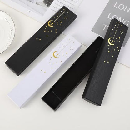 12 Pcs Ramadan Jewellery Gift Box Moon Star Eid Mubarak Jewelry Boxes Bracelet Necklace Chain Packaging Box - color: Black