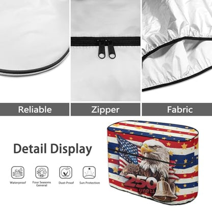 250th Anniversary USA Camper Dual 30lb RV Propane Tank Cover Travel Trailer Propane Tank Cover Waterproof Heavy Duty Propane Gas Cylinder Cover - color: 250th Anniversary USA, size: M(30LB)