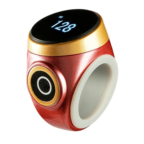 Tasbih Counter Zikr Rings, Smart Tasbeeh, Electronic Digital Tasbih Rings, Finger for Muslims, Prayer, Reminder, Home - color: Claret