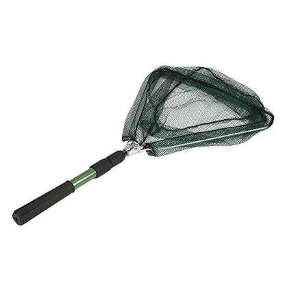 RESTCLOUD Fishing Landing Net with Telescoping Pole Handle, Fishing net Freshwater for Kids Men Women, Extend to 40-63 Inches - style: B: Strong Aluminum Handle, 45" Full