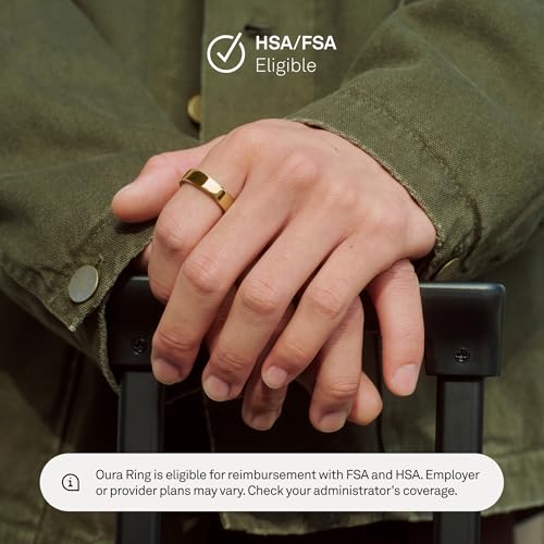 Oura Ring 5 Smart Ring - Gold - Size 6 - Fitness & Sleep Tracker - color: Gold, size: 6, style: Ring