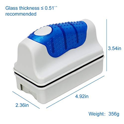 Jasonwell Magnetic Aquarium Fish Tank Glass Algae Glass Cleaner Scrubber Floating Clean Brush(XL) - size: XL
