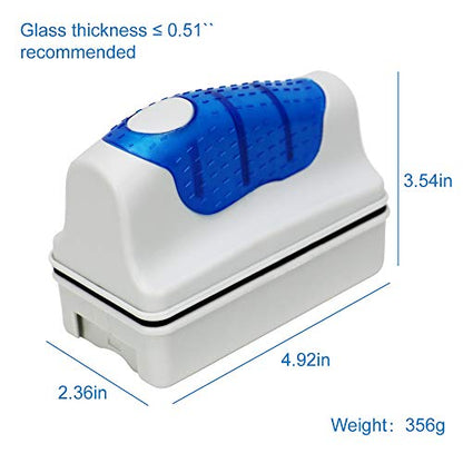 Jasonwell Magnetic Aquarium Fish Tank Glass Algae Glass Cleaner Scrubber Floating Clean Brush(XL) - size: XL