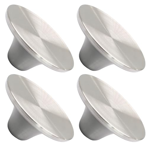 Dutch Oven Knob, Silver Lid Knob Replacement, 4pcs | for Enameled Ceramic Cast Iron Dutch Oven Pot Lid, Pan Lid Handle - color: Chrome-4pcs
