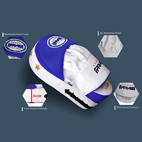 Boxing Pads Durable Curved Boxing Mitts — Lightweight Punching Mitts MMA, Muay Thai Training, Kickboxing Martial Arts & Sparring Pads - color: Blue
