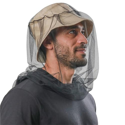 Practical Head Covers with Fine Density Mesh Antibug Head Net for Women Men Unisex Hiking Camping Fishing Accessories Gnat - color: B