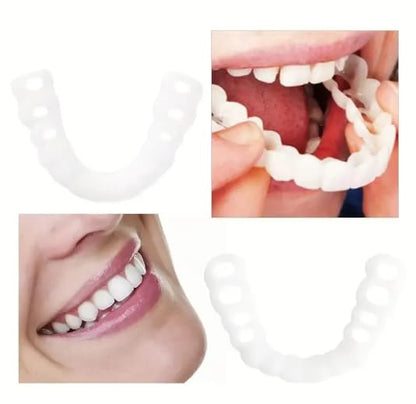 Silicone Orthodontic Teeth Veneers with Storage Case, Invisible Dental Mouthguards