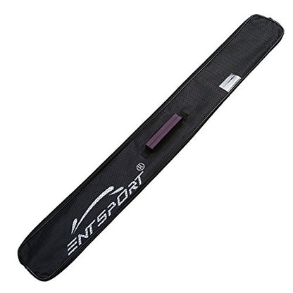 Foldable Fishing Rod Bag 45-Inches Durable Fishing Tackle Bag Storage Bag Portable Rod Tubes Rod Cases (Suit for 2-Piece 7-Feet Rod) - color: Black
