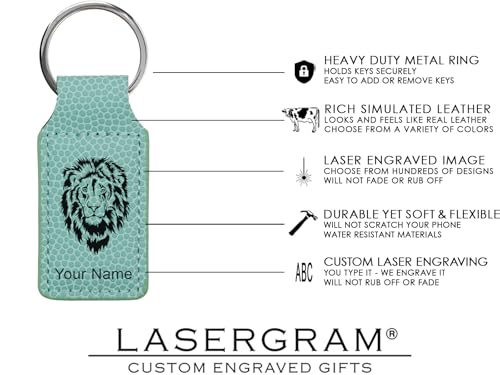 LaserGram Rectangle Keychain, Allah 2, Personalized Engraving Included (Basketball Teal) - color: Basketball Teal
