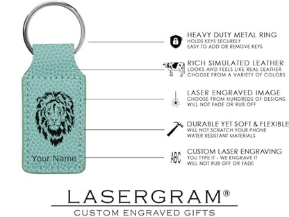 LaserGram Rectangle Keychain, Allah 2, Personalized Engraving Included (Basketball Teal) - color: Basketball Teal