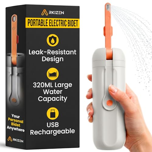 Portable Electric Bidet for Travel - 320ml Rechargeable Handheld Travel Bidet Sprayer, Leak-Resistant Pocket Peri Bottle for Postpartum Care, Women, Men, Camping & Personal Hygiene