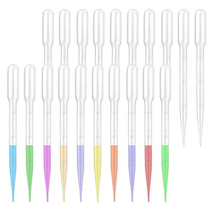 moveland 25PCS 3ML Plastic Dropper Pipettes for Essential Oils, Home Use | Calibrated Clear Scale, Soft & Flexible, Food-Grade Plastic, Disposable, No Cross-Contamination for Science Class, Lab, DIY - size: 3 ML