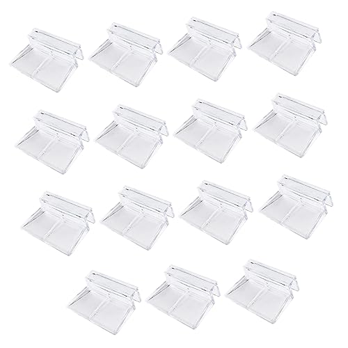 UPKOCH 15pcs Aquarium Cover Brackets Fish Tank Holder for Glass Easy Installation Suitable for Turtle Tanks and Open Fish