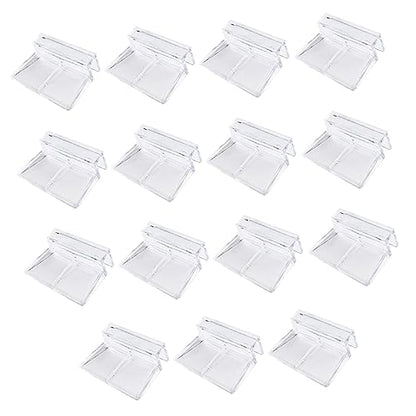 UPKOCH 15pcs Aquarium Cover Brackets Fish Tank Holder for Glass Easy Installation Suitable for Turtle Tanks and Open Fish