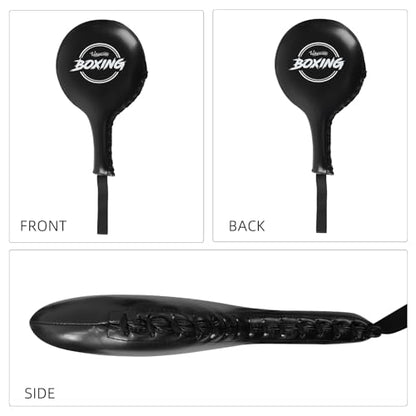 Valleycomfy Boxing Target Paddles Fight Gear Punching & Striking Pads - color: Black