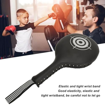 Generic Boxing Target Paddle Kickboxing Striking Target Pad Taekwondo Kick Pad PU EVA Smooth Anti Slip Surface Easy to Carry with and Footwork Feedback for Box - color: Black