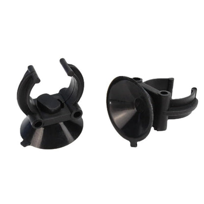 2 PCS Suction Cup Fish Tank Aquarium Heater Rubber Clip Airline Tubing Glass Holder Black