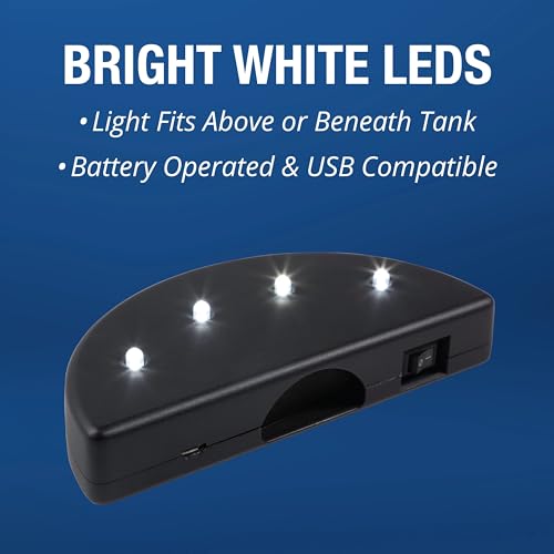 Tetra 1 Gallon Half Moon Small Fish Tank w/Movable LED Light, for Betta & Gold Fish, Aquarium | (Pack of 3) - size: 9"W,10.5"H,4.5"D (Pack of 3)
