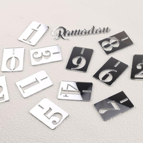 Acrylic Ramadan Countdown Calendar Mirror Golden Ramadan Decorations Eid Mubarak Count Down Desk Calendars Muslim Festival Reminder Kareem Ramadan Advent Calendar Party Decor Islam Holiday Ornaments
