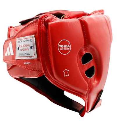 adidas Boxing and Martial Arts Headgear - Amateur, IBA and USA Boxing Approved Competition Head Guard - color: Red, size: X-Large