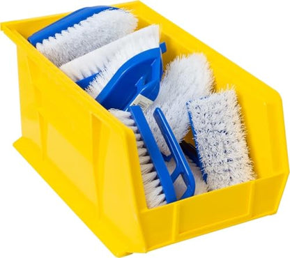 Akro-Mils 30240 AkroBins Plastic Storage Bins, 15"x8"x7", Yellow, 12-Pack | Space-Saving Stackable Bins for Garage, Pantry, Craft Organization - color: Yellow