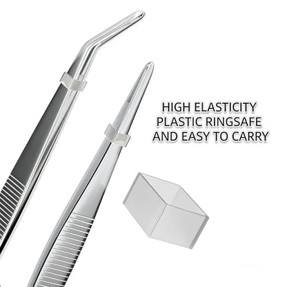12Inch Fine-Tip Kitchen Tweezers Tongs – Extra-Long Stainless Steel Cooking Tweezers Dishwasher Safe for Grilling, Baking & Food Prep (12In Bent BBQ Tongs) - color: 12in Bent Bbq Tongs