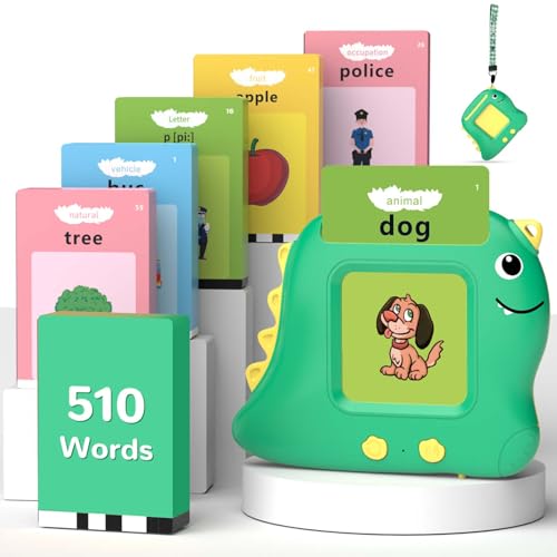 Alotwan Talking Flash Cards with 510 Sight Words, Toddler Toys for 1-4 - color: Green