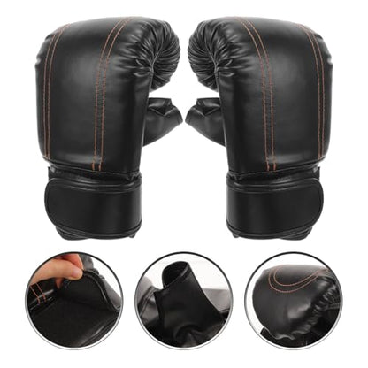 UPKOCH Kickboxing Gloves 1 Pair Open Finger Training Boxing Gloves for Men and Women Protective for Adult and Black