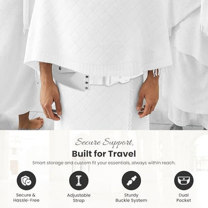 Premium Microfiber Ihram and Ihram Belt with Accessories for Hajj and Umrah Essentials - color: Ihram Accessories