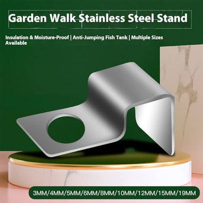 Peiiwdc 8pcs Stainless Steel Aquarium Cover Clip Optional Thickness Lid Clamps Brackets for Fishtanks Aquarium Lid Clamps - size: 10mm