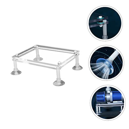 balacoo Submersible Pump Shockproof Pad Water Pump Holder Rack with Suction Cup Transparent Bracket for Fish Tank Stable Aquarium Accessories 4.72 X 3.93 X 1.37 in