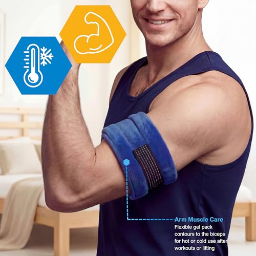MED PRIDE Reusable Hot & Cold Therapy Gel Pack with Belt Sleeve, 2-Pack