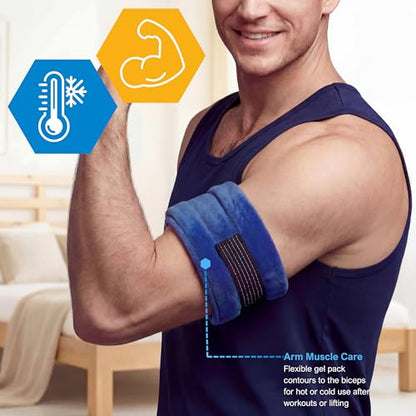 MED PRIDE Reusable Hot & Cold Therapy Gel Pack with Belt Sleeve, 2-Pack