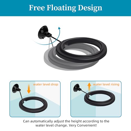 DaToo Small Fish Feeding Ring Round Mini Aquarium Feeder with Strong Suction Cup Floating Fish Feeder Ring for Betta Goldfish Guppy