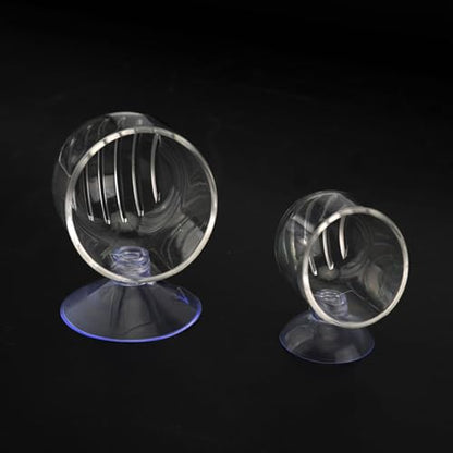 Pack of 10 Aquariums Plant Holder Suction Cup Designs Acrylic Feeding Bowl for Shrimp and Small Fish Feeding