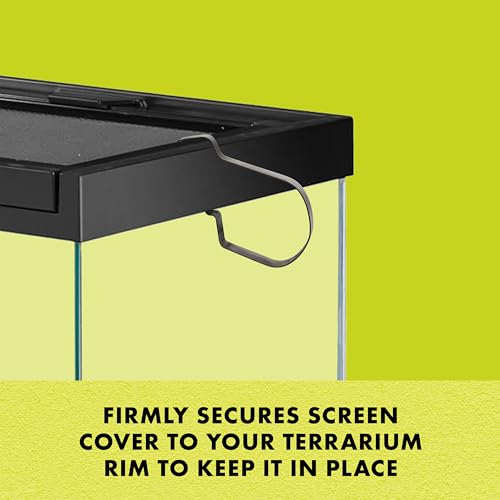Zilla Reptile Terrarium Fresh Air Screen Non-Locking Clips, 2 Pack, Large