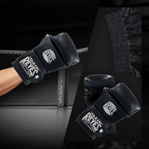 CLETO REYES Black Mamba MMA Training Boxing Gloves for Men and Women, Cowhide Leather, Black - size: Small