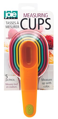 Joie Measuring Cups Set, Plastic, Assorted Colors, Baking, Cooking, Measure, Cakes, Cookies, Pies, 5 pc - style: Measuring Cups
