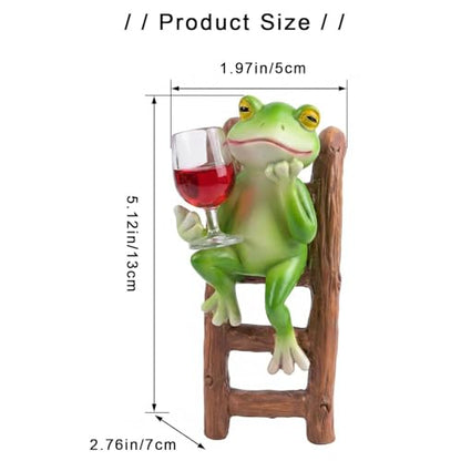 Climbing Frog Flower Pot Huggers, Funny Resin Frog Figurines Decor for Fish Tank Garden Planter Edge, Gift for Plant Lovers