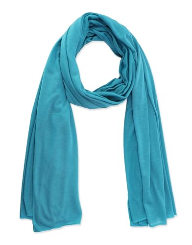 vabovin Head Wraps for Black Women Stretch Jersey Knit Turban Headwrap Solid Color Headscarf Headband Shawl - color: 20- Mint Turquoise