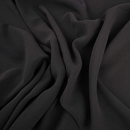 YOUR SMILE for Women Lightweight Breathable Solid Color Soft Chiffon Long Fashion Scarves Sun-proof Shawls Wrap - color: Black