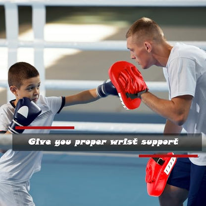 2 Pairs Boxing Mitts Boxing Curved Focus Punching Mitts Kickboxing Striking Pads for Men Women Martial Taekwondo Karate Muay Thai