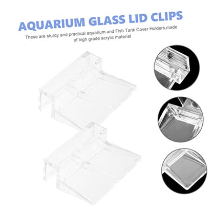 GALPADA 16pcs Aquarium Lid Support Clips Fish Tank Cover Holders for Sturdy Acrylic Brackets to Prevent Fish from Jumping for Open Aquariums and Tanks