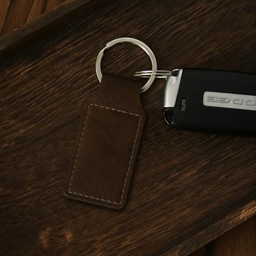 LaserGram Rectangle Keychain, Allah 2, Personalized Engraving Included (Chocolate Brown) - color: Chocolate Brown