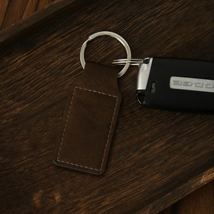 LaserGram Rectangle Keychain, Allah 2, Personalized Engraving Included (Chocolate Brown) - color: Chocolate Brown