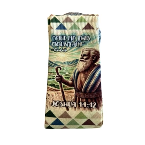 Men's – Christian Crew Socks for Men with Scripture | Moisture-Wicking | Easter Gift Idea - color: Caleb